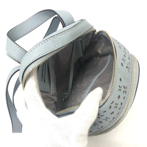 Michael Kors Flower punching Backpack Bag PVC blue/SilverHardware - Picture 11 of 13